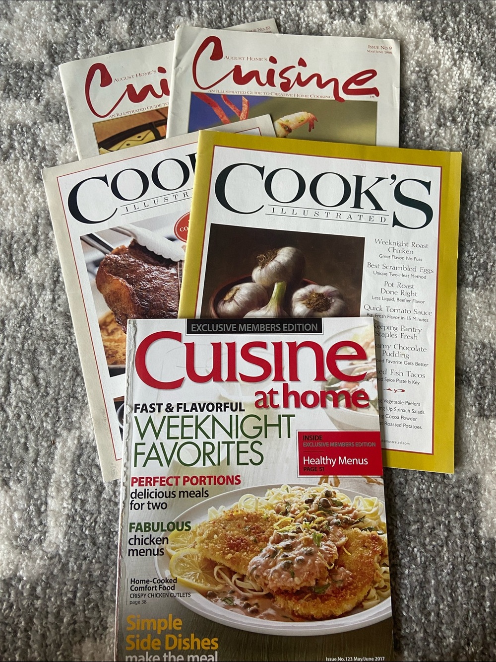 Cooking Magazines - August Home’s Cuisine, Cook’s Illustrated & Cuisine at Home